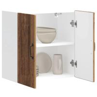Keukenwandkast Kalmar bewerkt hout oud houtkleurig