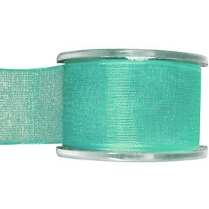 Hobby/decoratie sierlint - mintgroen - organza - 4 cm x 20 meter