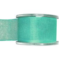 Hobby/decoratie sierlint - mintgroen - organza - 4 cm x 20 meter