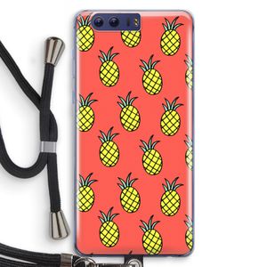Ananas: Honor 9 Transparant Hoesje met koord