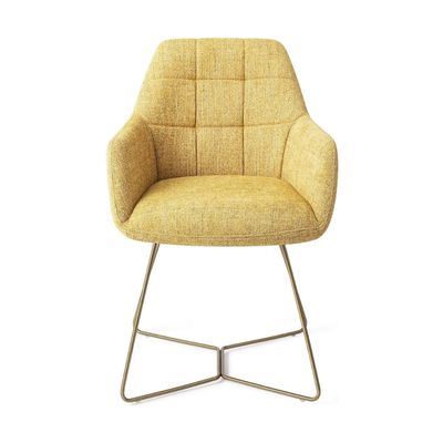 Jesper Home Noto eetkamerstoel Bumble Bee beehive gold