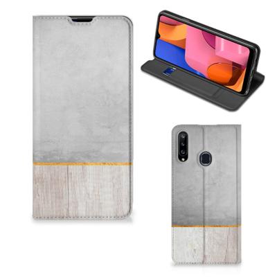 Samsung Galaxy A20s Book | Wallet Case | Wood Concrete