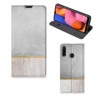 Samsung Galaxy A20s Book | Wallet Case | Wood Concrete
