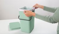 Brabantia Sort & Go afvalemmer 12 liter - Jade Green - thumbnail