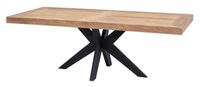 DTP Home Eettafel Lincoln Teakhout - Bruin, Zwart - thumbnail