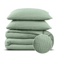 Dekbedovertrek Percale - Tweepersoons (200x200 cm) - Groen Percale katoen - Dessin: Effen - Dreamhouse - Dekbed-Discounter.nl