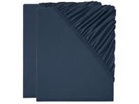 LIVARNO home 2 jersey hoeslakens 140-160 x 200 cm (Blauw)