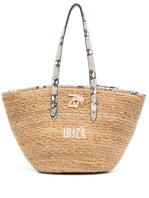 Zadig&Voltaire sac cabas Ibiza à patch logo - Tons neutres