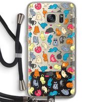 Kleurrijke katten: Samsung Galaxy S7 Transparant Hoesje met koord