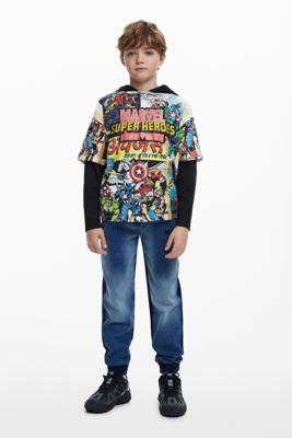 Marvel™ T-shirt met laagjeslook - MATERIAL FINISHES - 13/14