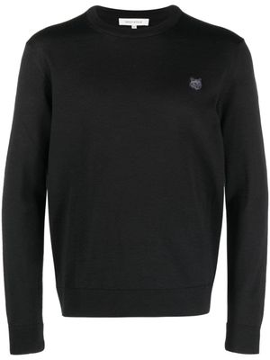Maison Kitsuné pull à logo appliqué - Noir