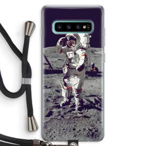 Spaceman: Samsung Galaxy S10 Plus Transparant Hoesje met koord