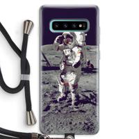 Spaceman: Samsung Galaxy S10 Plus Transparant Hoesje met koord - thumbnail