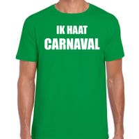 Ik haat carnaval verkleed t-shirt / outfit groen voor heren - thumbnail