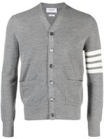 Thom Browne cardigan à détail 4 bandes signature - Gris - thumbnail