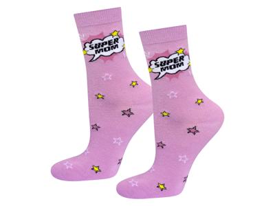 Soxo Dames sokken in cadeauverpakking (Lila, 36-40)