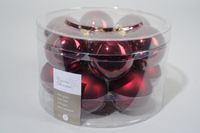 12 kerstballen ossenbloed glans-mat 50 mm - Ksd