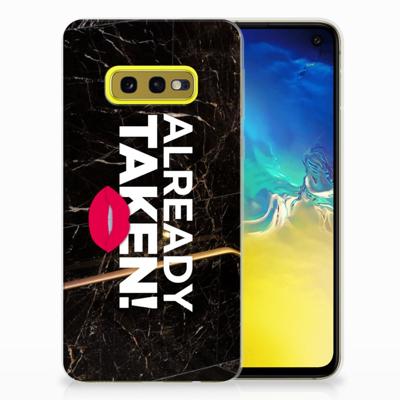 Samsung Galaxy S10e | Siliconen hoesje | met naam Already Taken Black