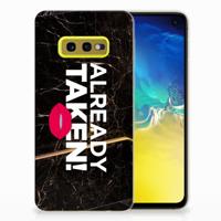 Samsung Galaxy S10e | Siliconen hoesje | met naam Already Taken Black