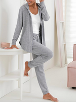 Loose Casual Hoodie  Double Slip Pocket Two-Piece Set - thumbnail