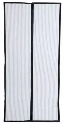 Horgordijn zwart 210x99 cm magnetische sluiting