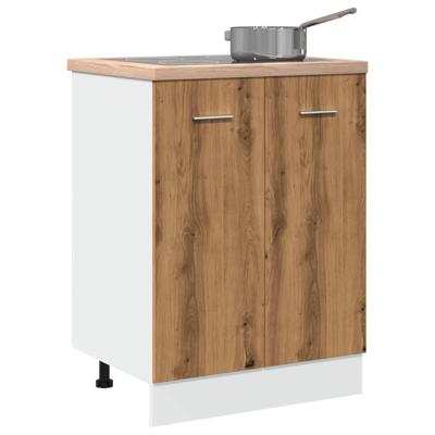 Onderkast 60x46x81,5 cm bewerkt hout artisanaal eikenkleur