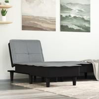 Chaise longue stof lichtgrijs