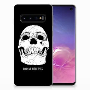 Silicone Back Case Samsung Galaxy S10 Skull Eyes