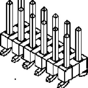 Molex Male header (standaard) Aantal rijen: 2 877591414 1 stuk(s) Tube