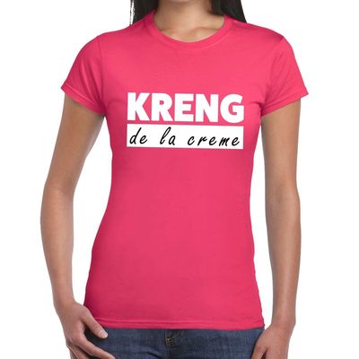 KRENG de la creme tekst t-shirt roze dames