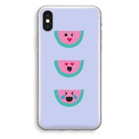 Smiley watermeloen: iPhone XS Transparant Hoesje