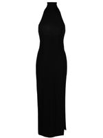 Norma Kamali robe dos-nu à fente - Noir