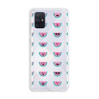 Smiley watermeloenprint: Galaxy A71 Transparant Hoesje