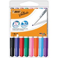 Bic whiteboardmarker Velleda 1741, in geassorteerde kleuren, etui van 8 stuks 6 stuks