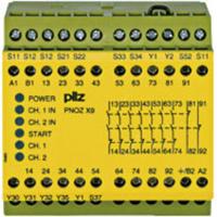 PILZ PNOZ X9 200-230VAC 24VDC 7n/o 2n/c 2so Veiligheidsschakelapparaat 7x NO, 2x NC (b x h x d) 90 x 87 x 121 mm 1 stuk(s)