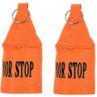 Deurstopper Neon - 2x - 2,5 kg - canvas - oranje - 13 x 13 x 28.5 cm