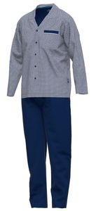 Gotzburg Doorknoop pyjama jersey blauw