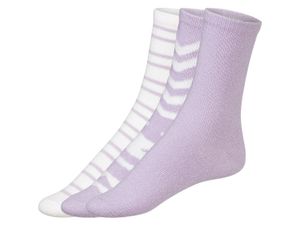 esmara 3 paar dames sokken (35-38, Paars/wit)