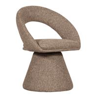 WOOOD Draaibare Eetkamerstoel 'Winter' Geweven stof, kleur Naturel Melange WOOOD Draaibare Eetkamerstoel 'Winter' Geweven stof, kleur Naturel Melange