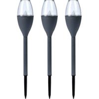 Tuinfakkelset op zonne-energie Progarden Donker grijs 21 x 8 x 31 cm Plastic