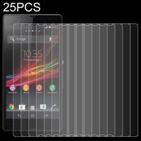 25 stuks voor Sony Xperia Z/L36h 0.26 mm 9H oppervlakte hardheid 2.5 D gehard glas film