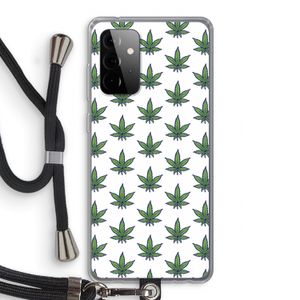 Weed: Samsung Galaxy A72 5G Transparant Hoesje met koord
