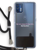gij beslist: Motorola Moto G9 Plus Transparant Hoesje met koord