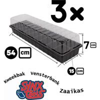Synx Tools 3x Zaaikas Kweekbak Multi-Pack - Zaaikast - Zaaitray - Kweektray - Vensterbank - Moestuinbak - Moestuinen - thumbnail