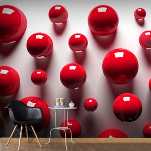 Fotobehang - Rode Ballen, premium print vliesbehang