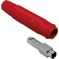 TRU COMPONENTS Laboratoriumbus Koppeling, recht Stift-Ø: 4 mm Rood 1 stuk(s) - thumbnail