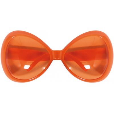 Oranje mega party zonnebril voor dames