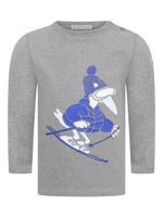 Moncler Enfant graphic-print long-sleeve T-shirt - Gris - thumbnail