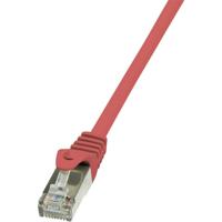 LogiLink CP1014S RJ45 Netwerkkabel, patchkabel CAT 5e F/UTP 0.25 m Rood Snagless 1 stuk(s)