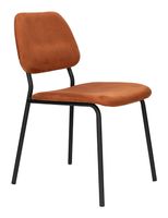 Dutchbone Eetkamerstoel 'Darby' Velvet, kleur Terracotta